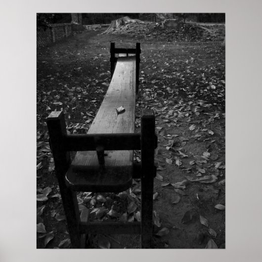 Jogglin' Board in Schwarz und Weiß Poster (Vorne)