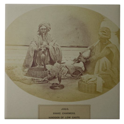 Jogis oder Schlangenbeschwörer, niedrige Fliese (Vorderseite)