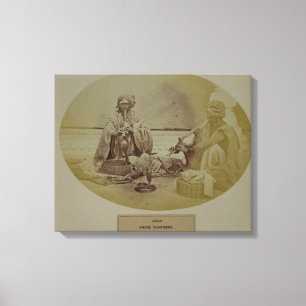 Jogis oder Schlangenbeschwörer, niedrige Leinwanddruck