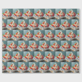 Jogurt, gefroren, mit Bereren und Granola Geschenkpapier (Flach)