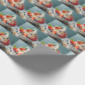 Jogurt, gefroren, mit Bereren und Granola Geschenkpapier (Ecke)