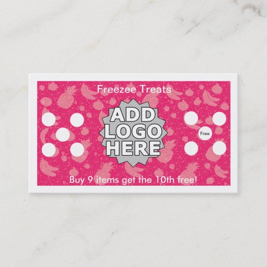 Jogurt-Loyalitäts-Visitenkarte Treuekarte (Vorderseite)