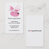 Jogurt-Schwester-Visitenkarte Visitenkarte (Vorne/Hinten)