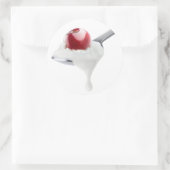 Jogurt-Spoon Runder Aufkleber (Tasche)