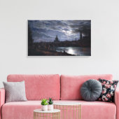 Johan Christlich Dahl View von Dresden by Moonligh Leinwanddruck (Insitu (Wohnzimmer))