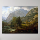 Johan Christlich Dahl View von Fortundalen Poster (Vorne)