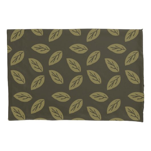 Johan Leafs TWArt FullPattern DarkGreenBG Kissenbezug (Vorderseite)