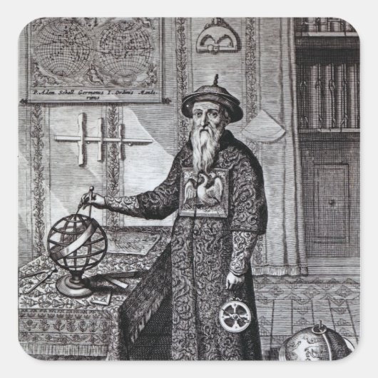 Johann Adam Schall von Bell Quadratischer Aufkleber (Vorderseite)