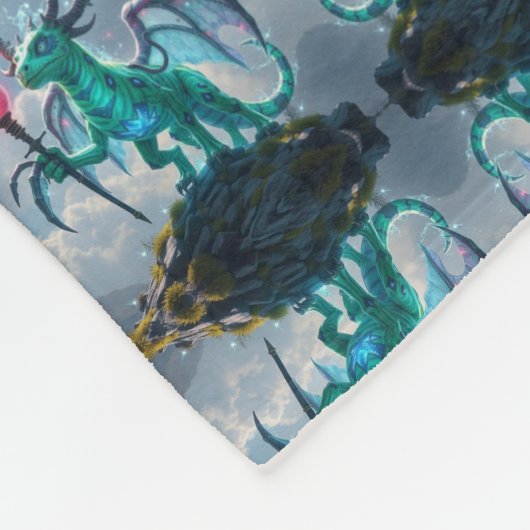 Johann, der Blitzdrache Fleecedecke (Ecke)