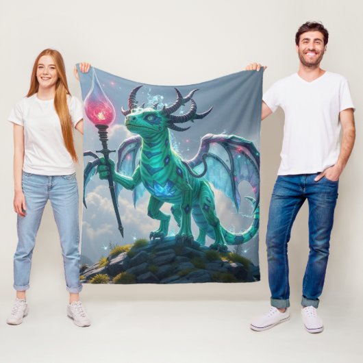 Johann, der Blitzdrache Fleecedecke (Beispiel)