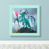 Johann, der Blitzdrache Leinwanddruck (Insitu (Holzboden))