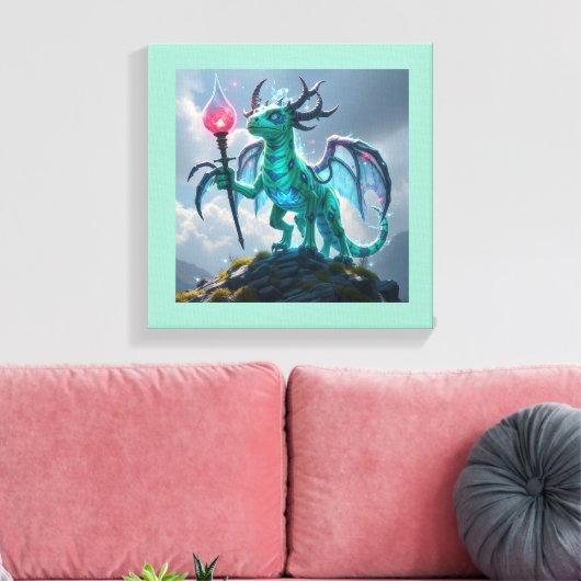 Johann, der Blitzdrache Leinwanddruck (Insitu (Wohnzimmer))