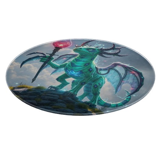 Johann, der Blitzdrache Schneidebrett (Ecke)