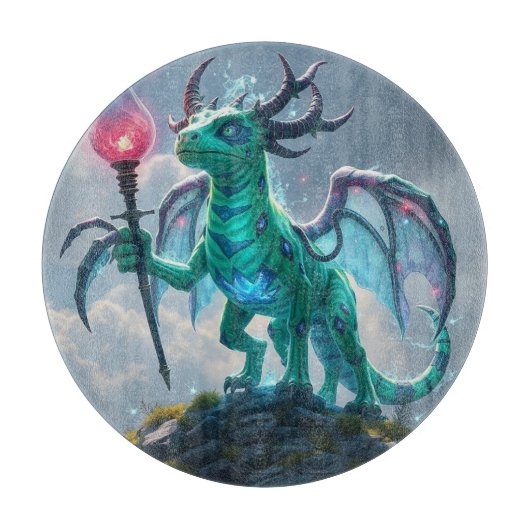 Johann, der Blitzdrache Schneidebrett (Vorderseite)