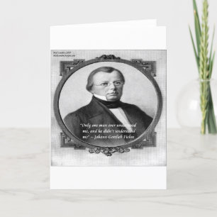 Johann Fichte "Misunderstood" Quote Karte