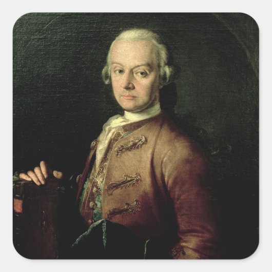 Johann Georg Leopold Mozart Quadratischer Aufkleber (Vorderseite)