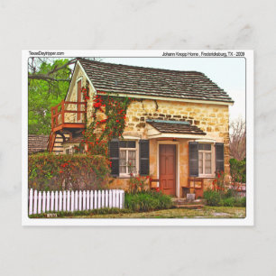Johann Knopp Zuhause, Fredericksburg, TX Postkarte