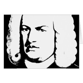 Johann Sebastian Bach abstrakt in Schwarz und weiß