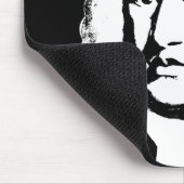 Johann Sebastian Bach abstrakt in Schwarz und weiß Mousepad (Ecke)