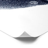 Johann Sebastian Bach, blau Poster (Ecke)