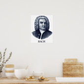 Johann Sebastian Bach, blau Poster (Küche)