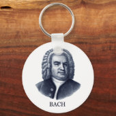Johann Sebastian Bach, blau Schlüsselanhänger (Vorderseite)