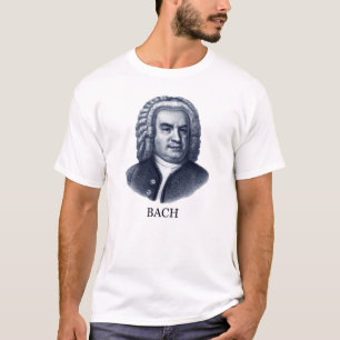 Johann Sebastian Bach, blau T-Shirt