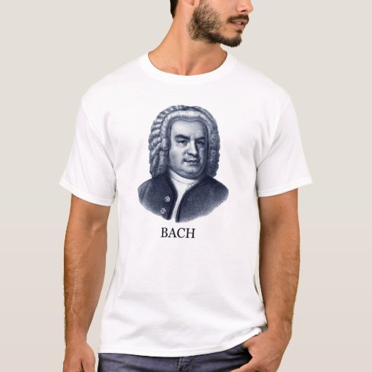 Johann Sebastian Bach, blau T-Shirt (Vorderseite)