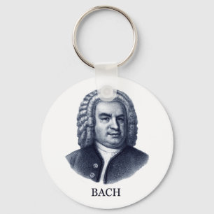 Johann Sebastian Bach, blue Schlüsselanhänger