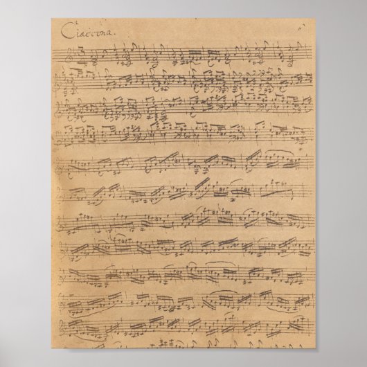 Johann Sebastian Bach - Chaconne Poster (Vorne)