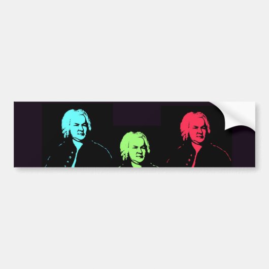 Johann Sebastian Bach-Collage Autoaufkleber (Vorne)