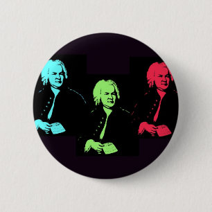 Johann Sebastian Bach-Collage Button