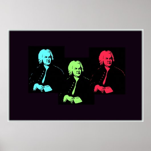 Johann Sebastian Bach Collage Poster (Vorne)