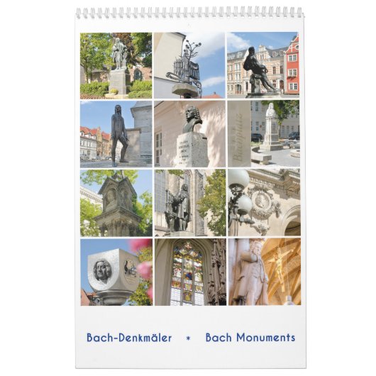 Johann Sebastian Bach Denkmäler Kalender (Titelbild)