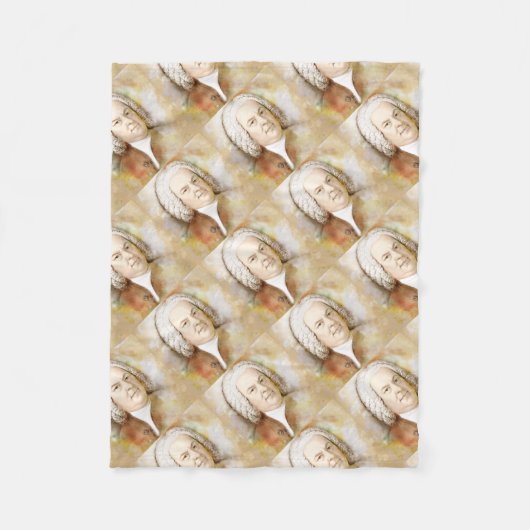Johann Sebastian Bach Fleecedecke (Vorderseite)