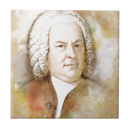 Johann Sebastian Bach Fliese (Vorderseite)
