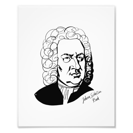 Johann Sebastian Bach Fotodruck (Vorne)