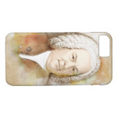 Johann Sebastian Bach im Aquarell Stil Case-Mate iPhone Hülle (Rückseite (Horizontal))