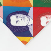 Johann Sebastian Bach im Cartoon Stil Fleecedecke (Ecke)