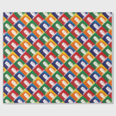 Johann Sebastian Bach im Cartoon Stil Geschenkpapier (Flach)