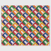 Johann Sebastian Bach im Cartoon Stil Geschenkpapier (Flach)