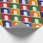 Johann Sebastian Bach im Cartoon Stil Geschenkpapier (Ecke)