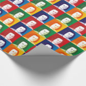 Johann Sebastian Bach im Cartoon Stil Geschenkpapier (Ecke)