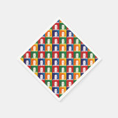 Johann Sebastian Bach im Cartoon Stil Serviette (Ecke)