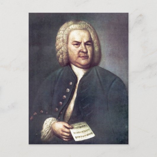 Johann Sebastian Bach im Jahre 1746, mit R?tselkan Postkarte (Vorderseite)
