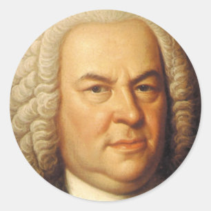 Johann Sebastian Bach Items Runder Aufkleber