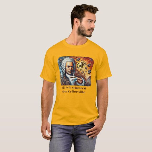 Johann Sebastian Bach Kaffee Men's Basic T - Shirt (Vorne ganz)
