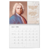 Johann Sebastian Bach Kalender + Zitate/Tributes (Mär 2026)