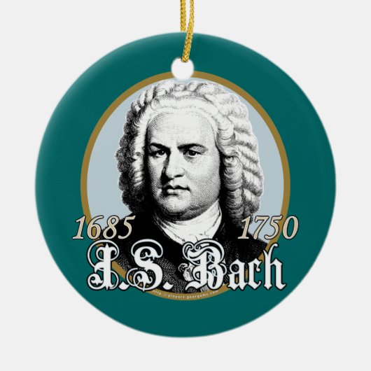 Johann Sebastian Bach Keramik Ornament (Vorne)