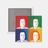 Johann Sebastian Bach Magnet (Vorderseite/Rückseite)